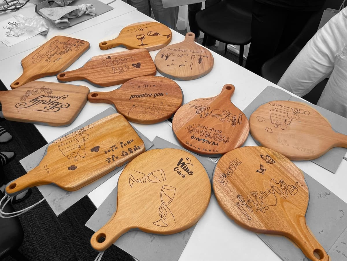 나무도마 우드버닝 진행 사진 2