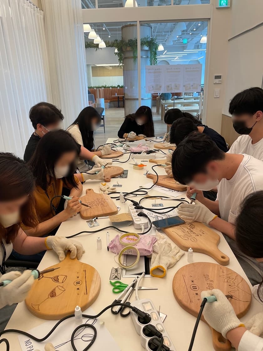 나무도마 우드버닝 진행 사진 3