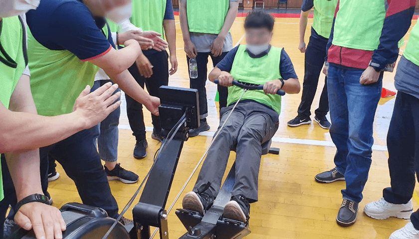 팀 로잉 진행 사진 2