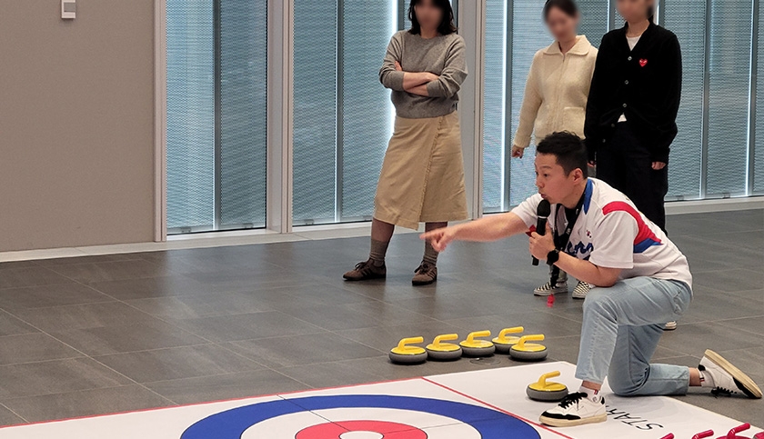 협동 실내 컬링 진행 사진 4