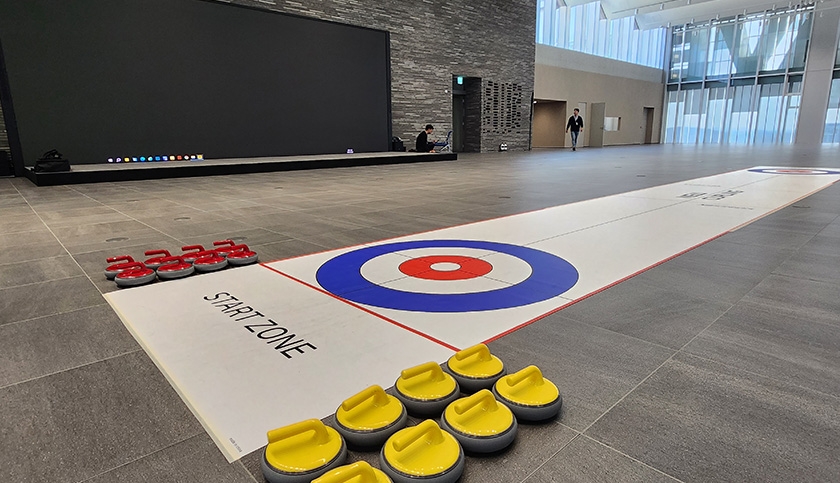 협동 실내 컬링 진행 사진 5