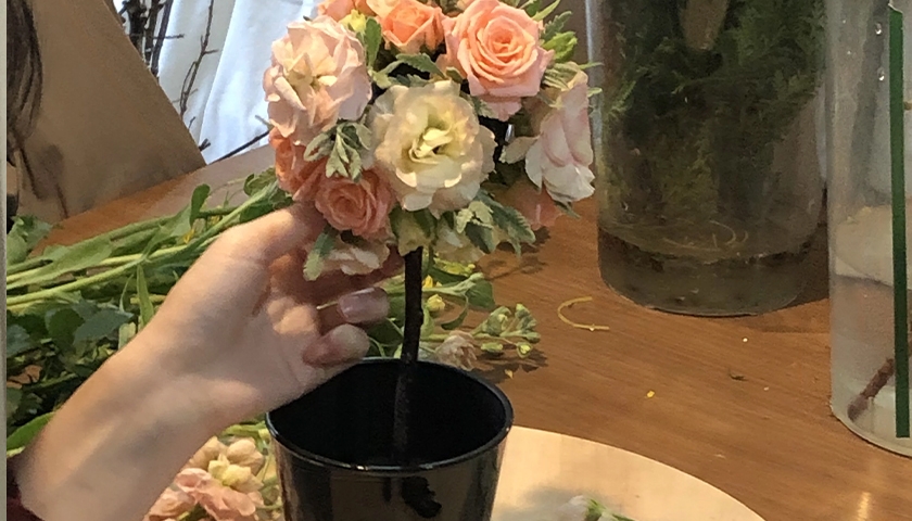 토피어리 센터피스 진행 사진 2