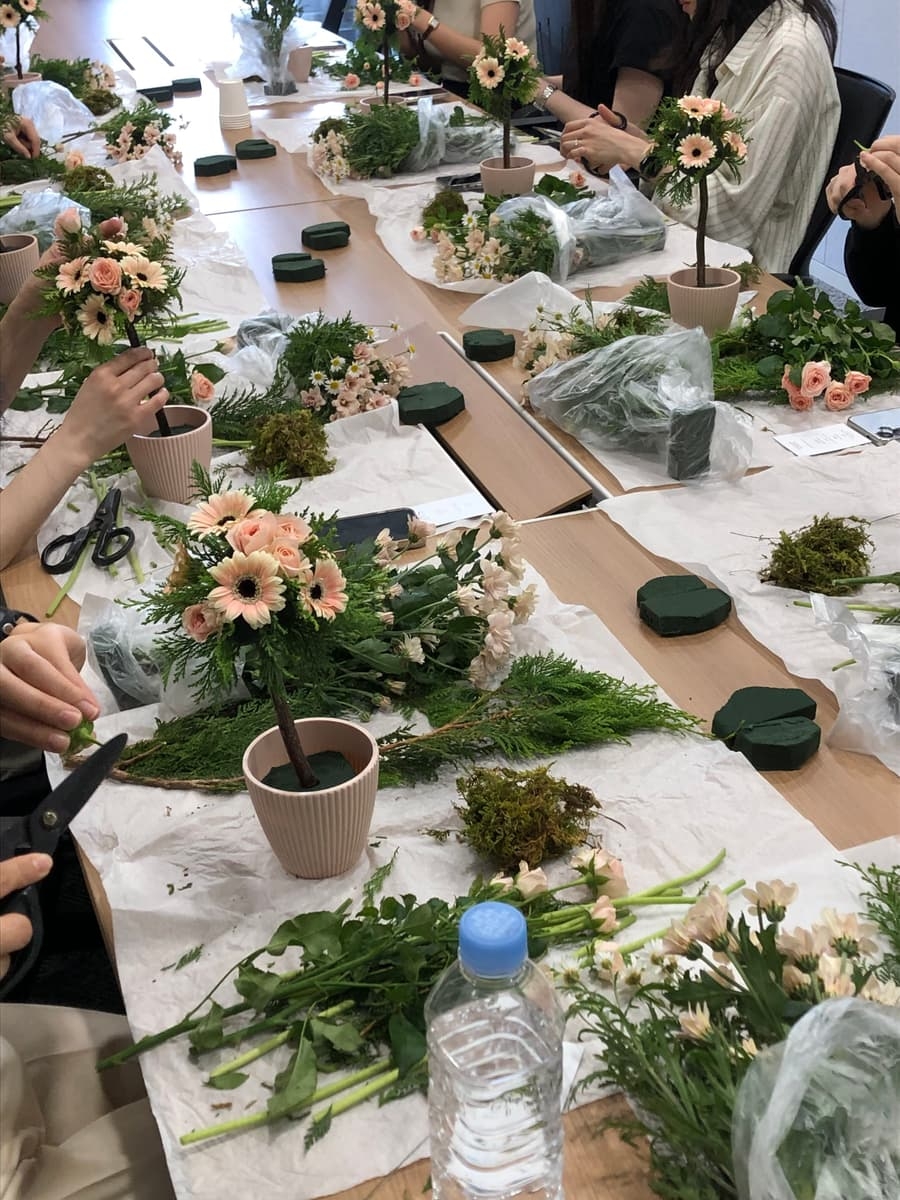 토피어리 센터피스 진행 사진 3