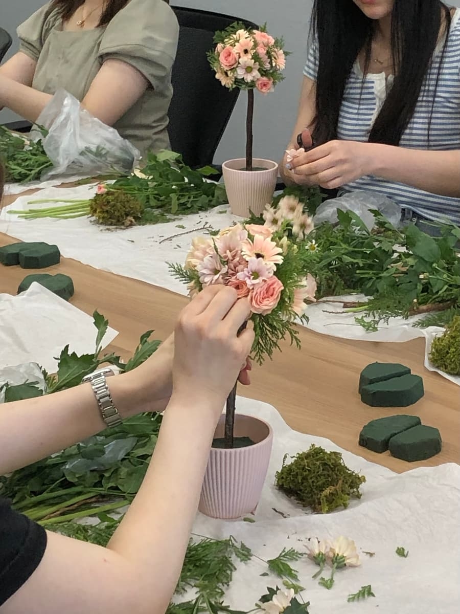 토피어리 센터피스 진행 사진 4