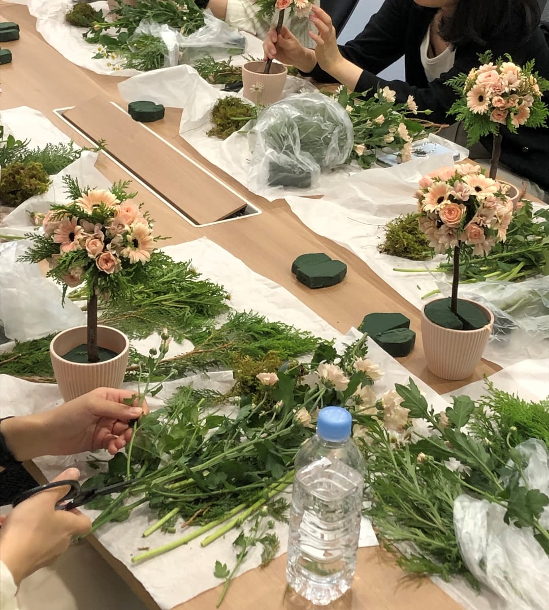 토피어리 센터피스 진행 사진 6