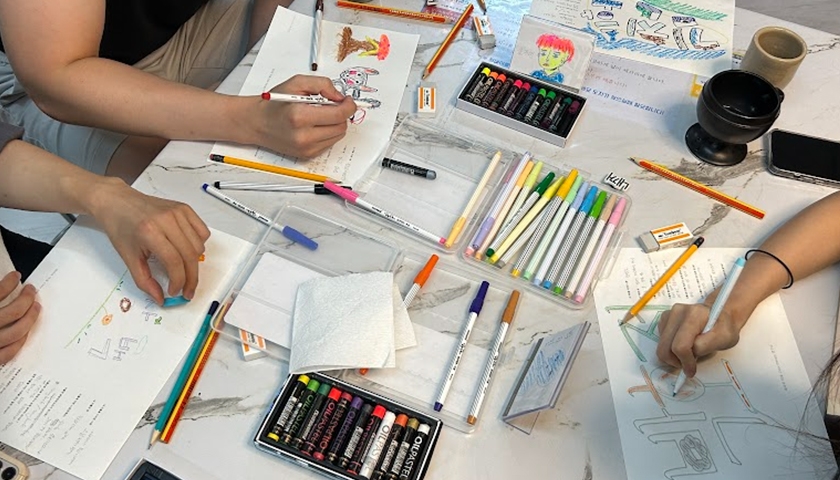 회사 속 나를 찾아가는 미술테라피 진행 사진 1