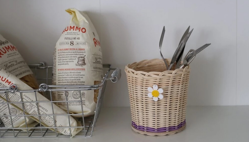 라탄 펜꽂이 진행 사진 6