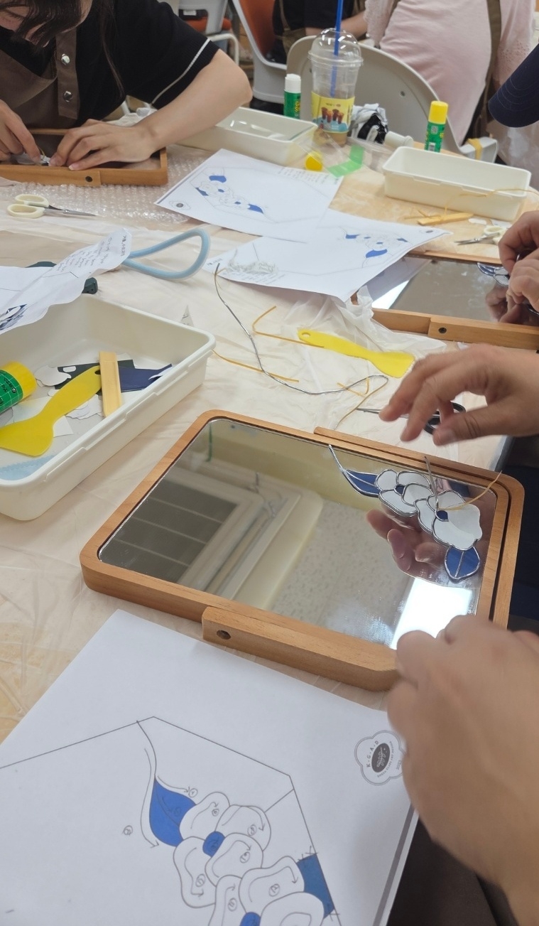 글라스아트 거울 진행 사진 2