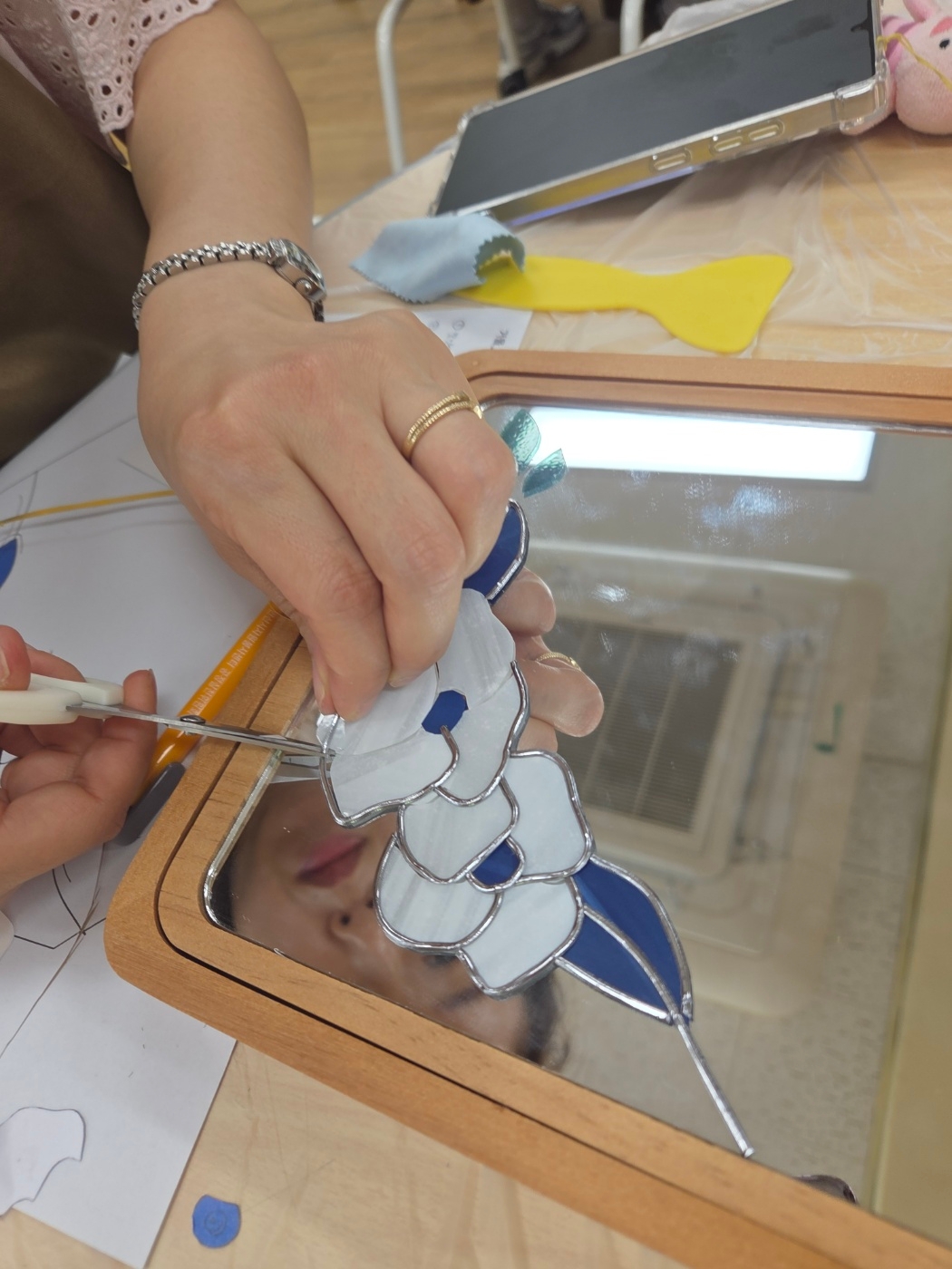 글라스아트 거울 진행 사진 4