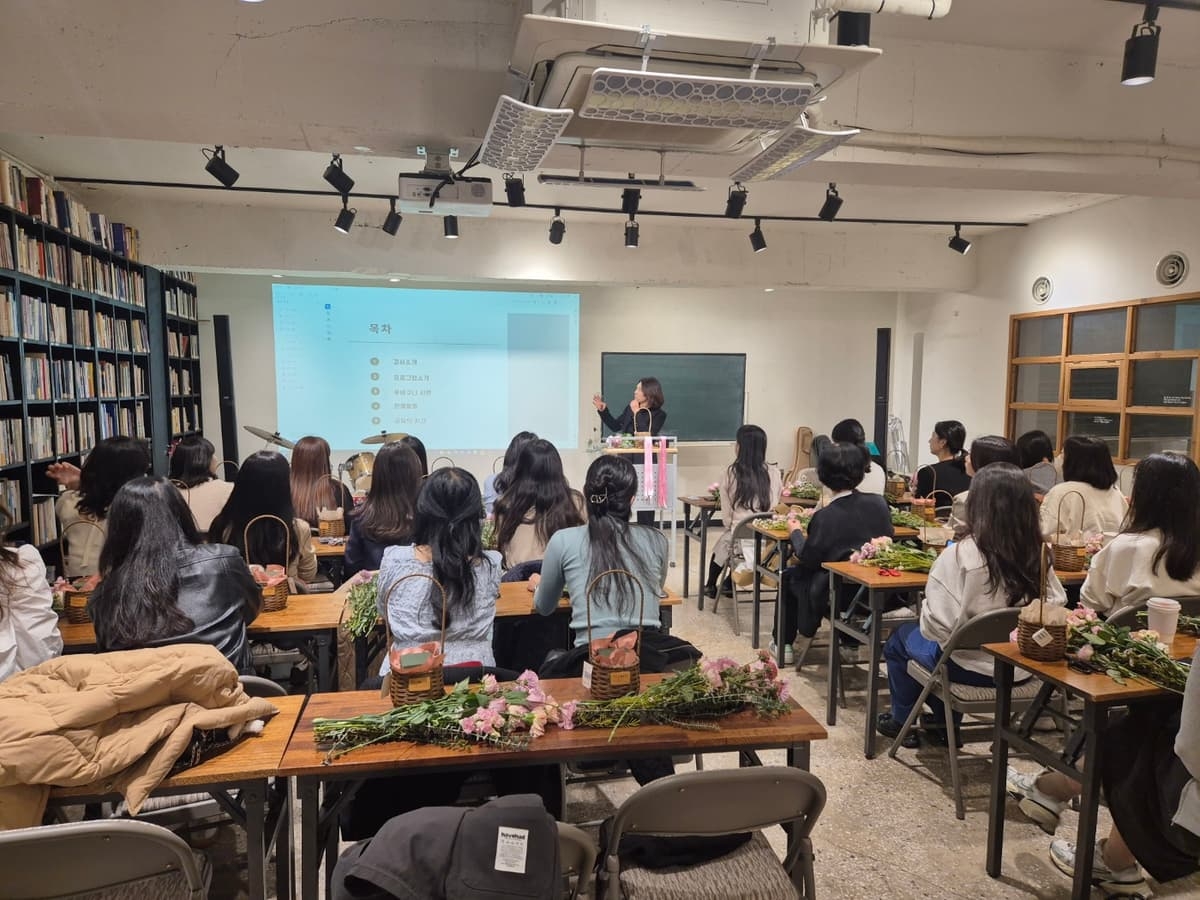 감성 디자인, 플라워 커버링 센터피스 진행 사진 4