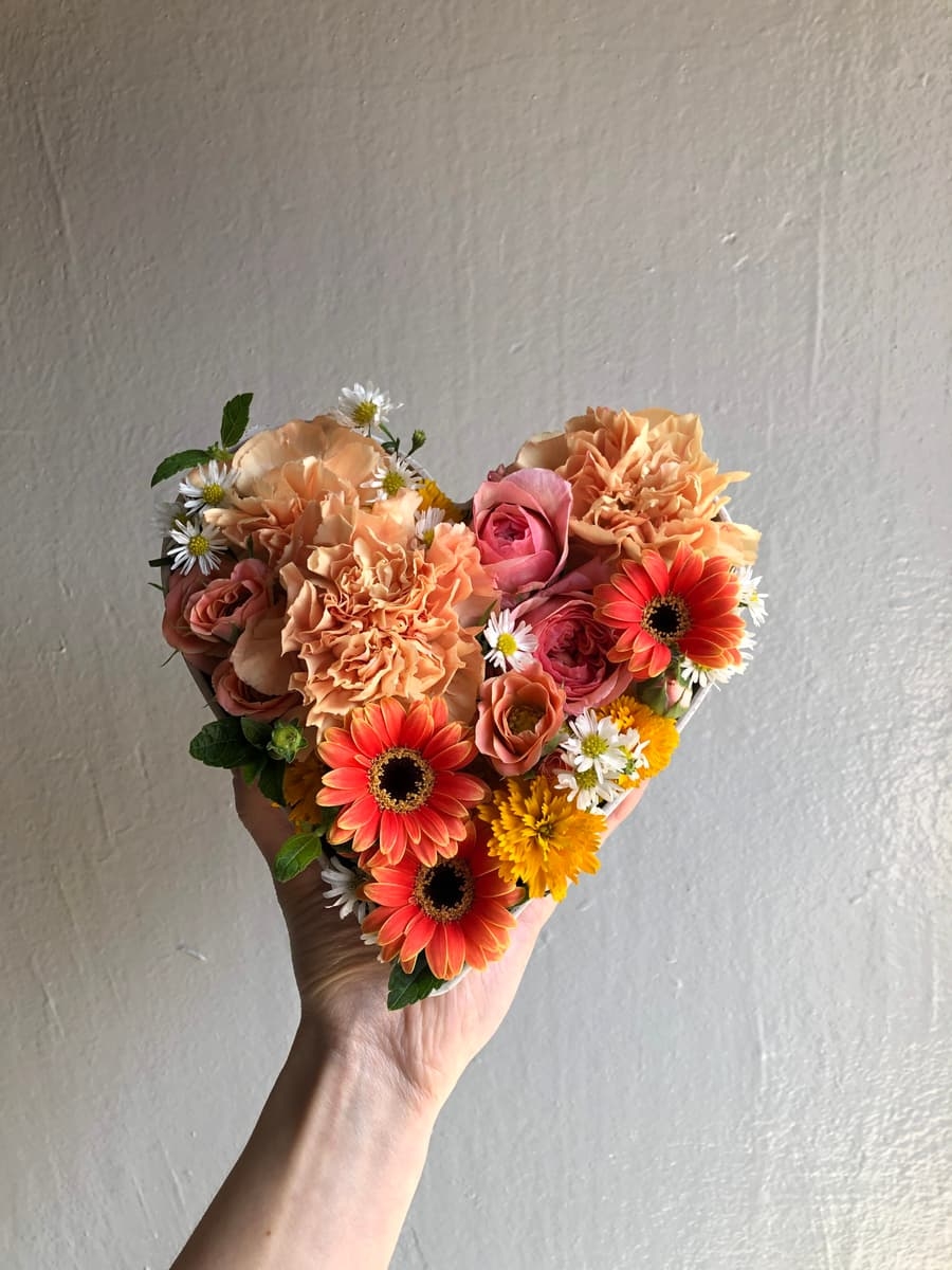 하트프레임 센터피스 진행 사진 2