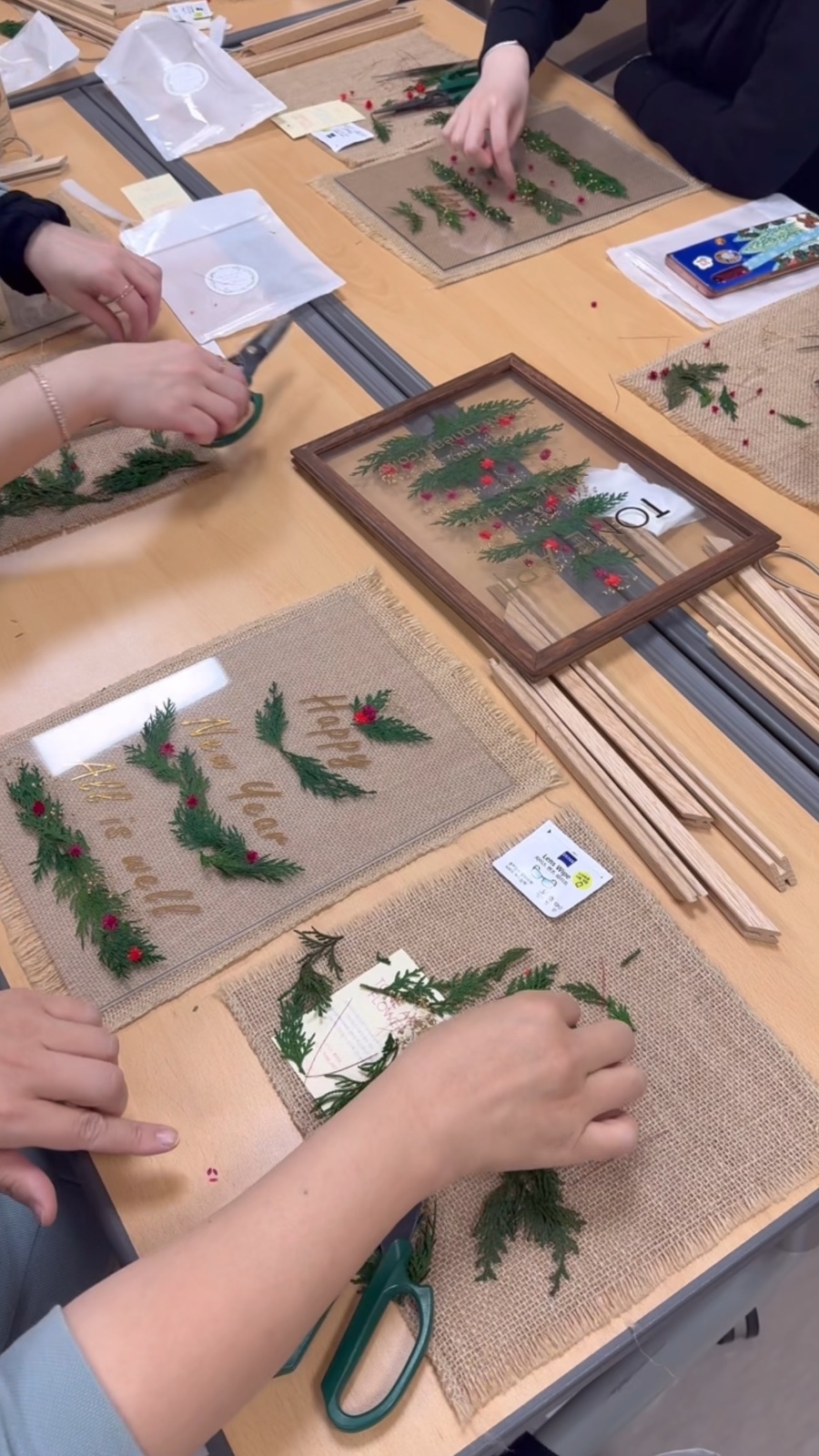 레터링 플라워 트리 액자 진행 사진 1