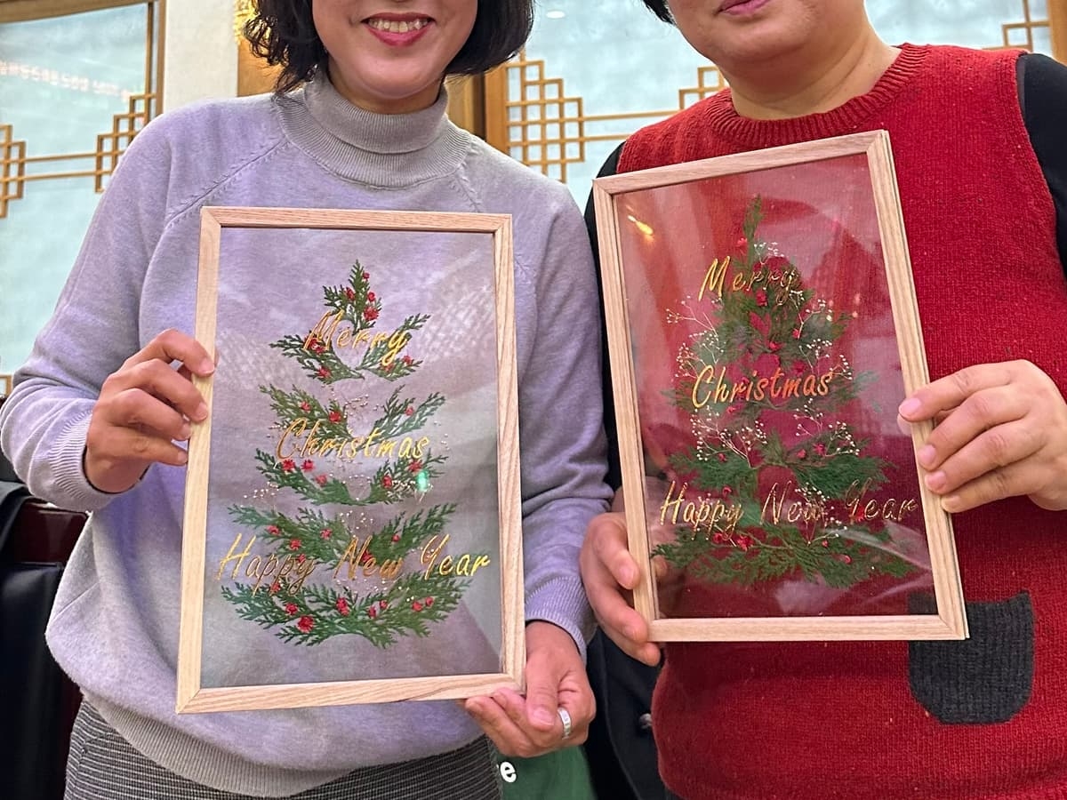 레터링 플라워 트리 액자 진행 사진 4