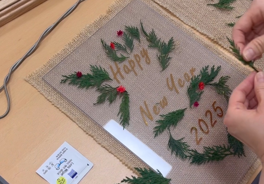 레터링 플라워 트리 액자 진행 사진 5