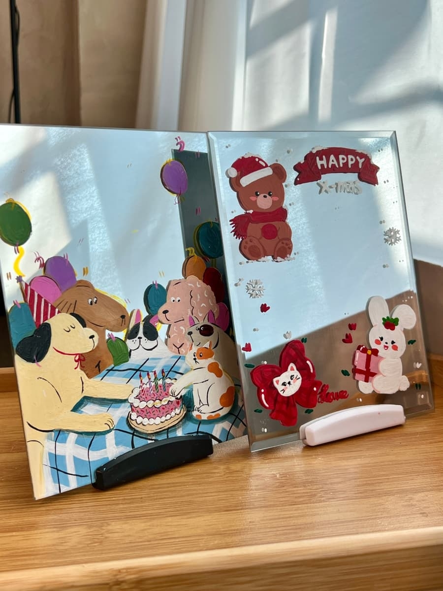 힐링과 비전을 담은 거울 페인팅 원데이 클래스 진행 사진 3