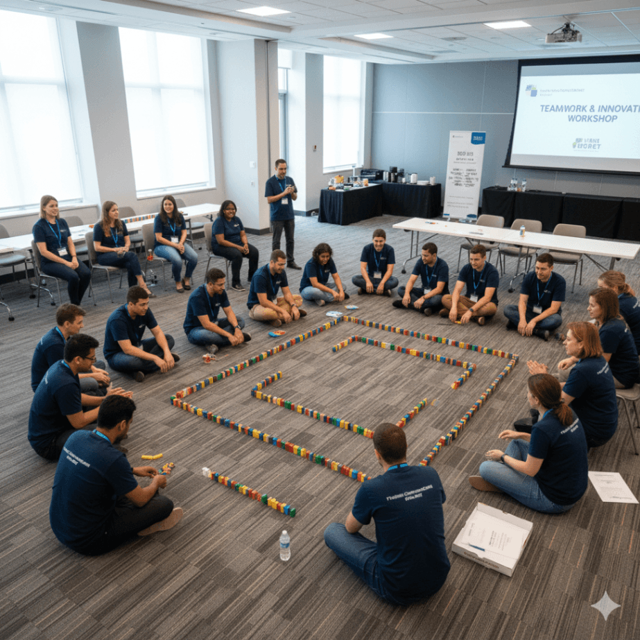 무너져도 괜찮아! 도미노 팀빌딩 진행 사진 1