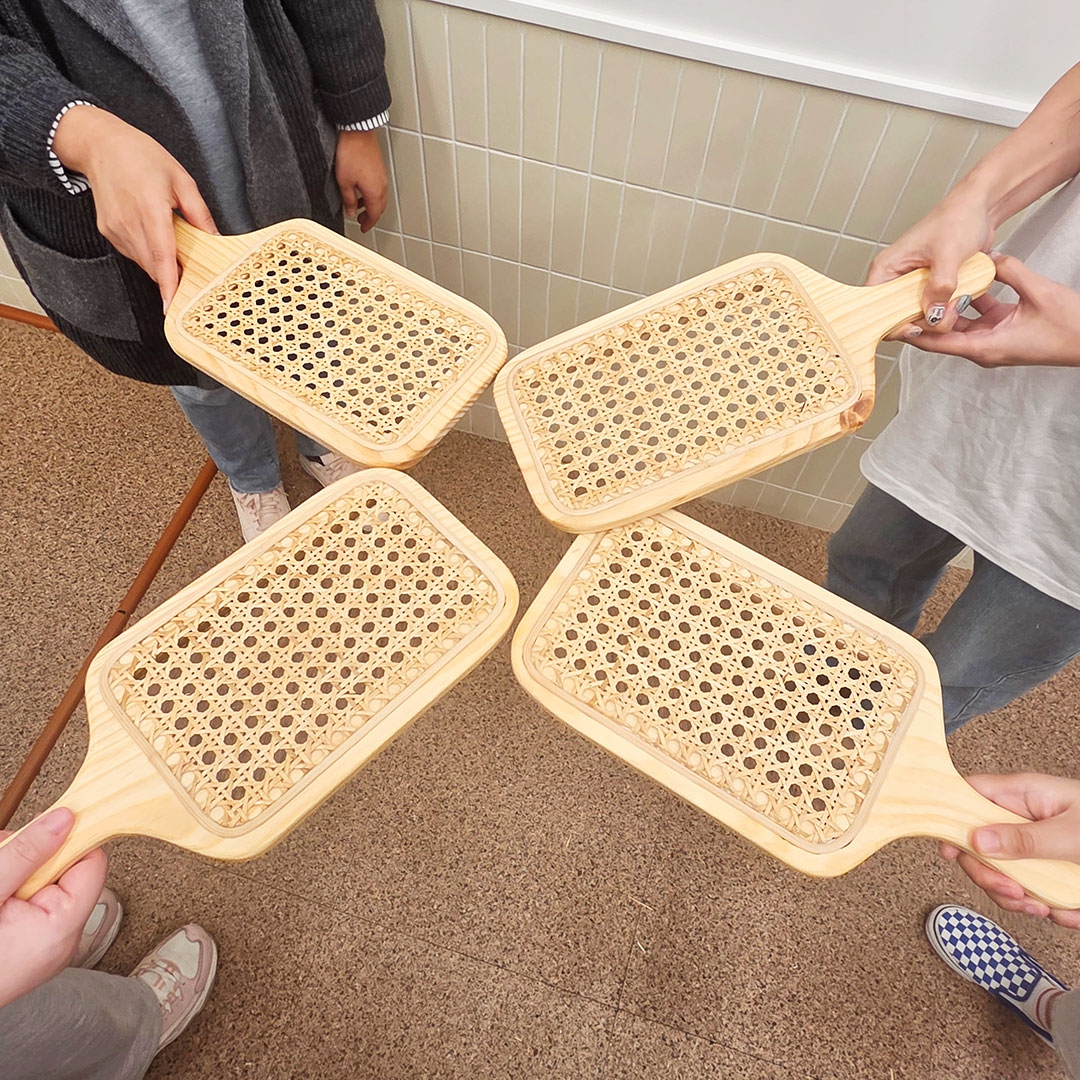 라탄 케인 트레이, 손잡이 우드 플레이트 프로그램 진행 사진 3