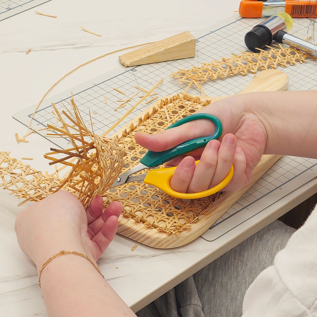 라탄 케인 트레이, 손잡이 우드 플레이트 프로그램 진행 사진 6