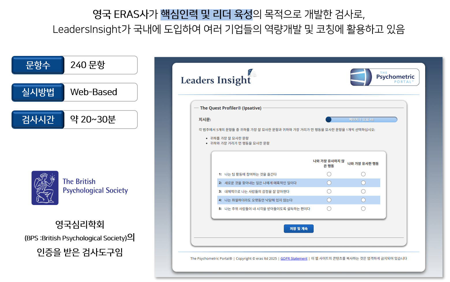 영국심리학회 인증! The Quest Profiler®를 활용한 성격과 자기이해 워크숍 진행 사진 1