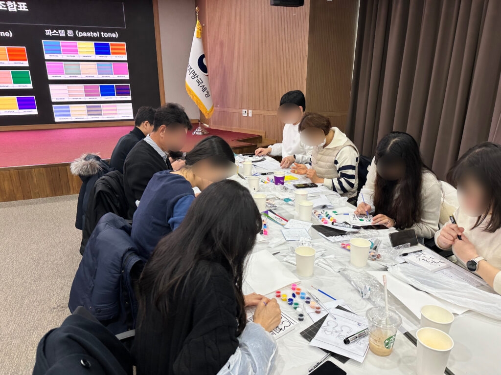 벽면아트 비전상징물 프로그램은 오후 1시부터 3시까지 약 2시간가량 진행되었습니다.