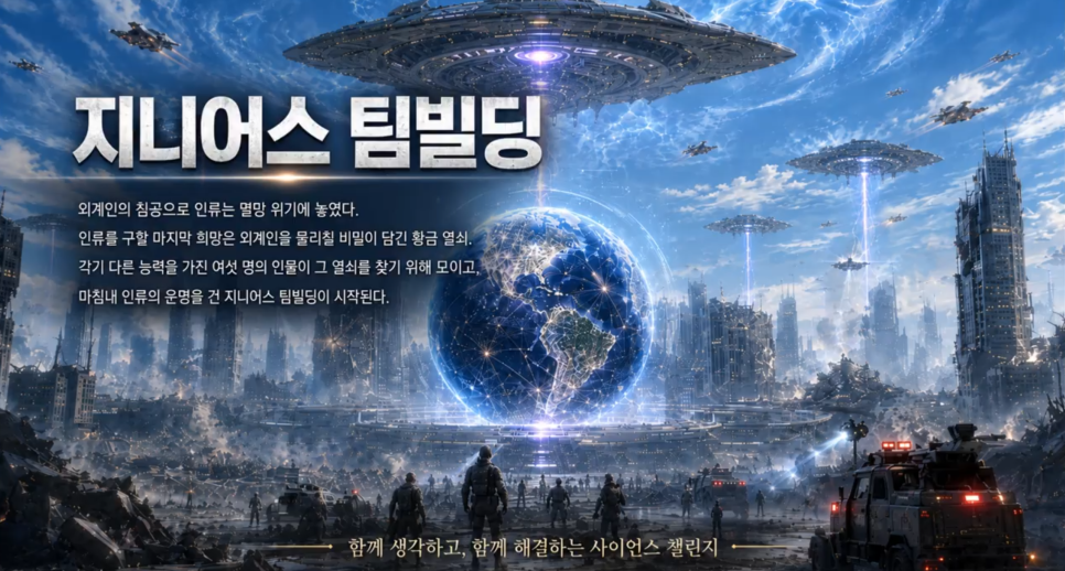 '지니어스 팀빌딩'을 시작합니다.