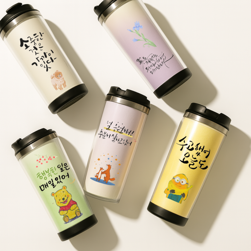 ESG가 담긴 캘리그라피 텀블러