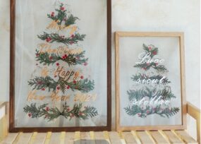 레터링 플라워 트리 액자